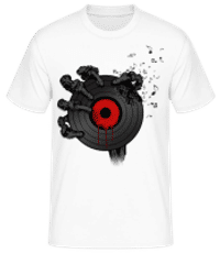 Schallplatte des Todes - Männer Basic T-Shirt - Weiß - Vorne
