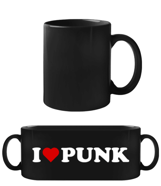 I Love Punk - Tasse Noire - Noir - Devant