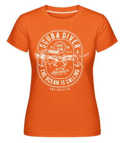 Scuba Diver -  Shirtinator Women's T-Shirt - Orange - Front
