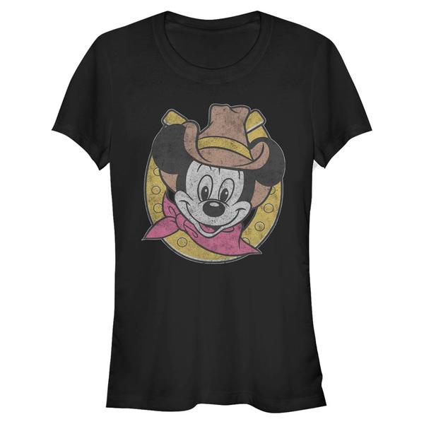 Aperçu: Disney Classics - Mickey Mouse - Mickey Cowboy - Femme T-shirt - Noir - Devant