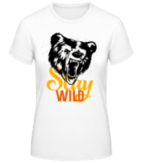 Stay Wild Red Orange - T-shirt standard Femme - Blanc - Devant