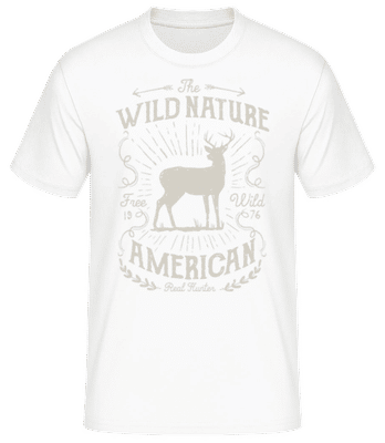 Wild Nature - Pánske basic tričko - Biela - Predné