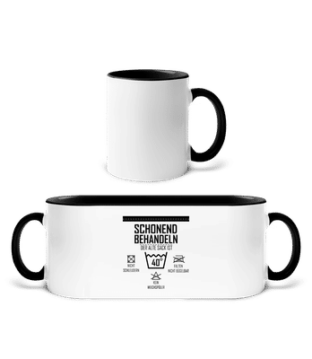Der Alte Sack Ist 40 - Tasse zweifarbig - Weiß / Schwarz - Vorne