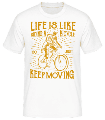 Life Is Like Riding A Bicycle - T-shirt standard Homme - Blanc - Devant