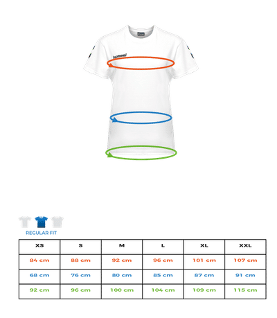 Hummel Go Cotton T-Shirt Woman S/S - Tableau des tailles