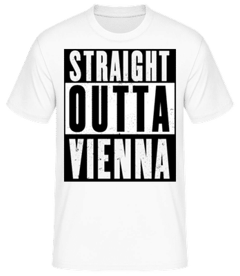 Straight Outta Vienna White - Männer Basic T-Shirt - Weiß - Vorne