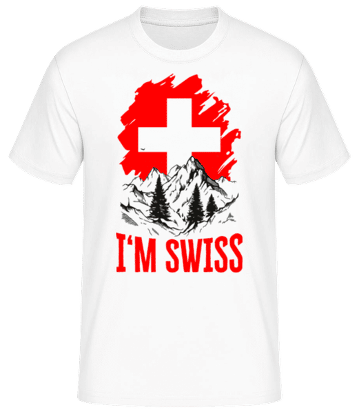 Aperçu: I'm Swiss - T-shirt standard Homme - Blanc - Devant