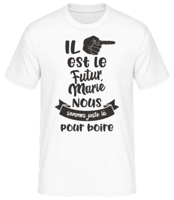 Il Est Le Futur Marié - T-shirt standard Homme - Blanc - Devant