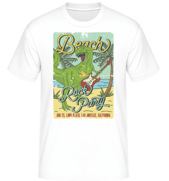 Aperçu: Beach Rock Party -  T-Shirt Shirtinator homme - Blanc - Devant