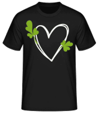 St Patrick's Day Srdce - Pánske basic tričko - Čierna - Predné