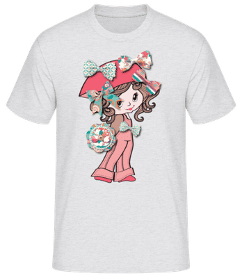 Loop Girl - Camiseta para hombre B&C - Gris moteado - delante