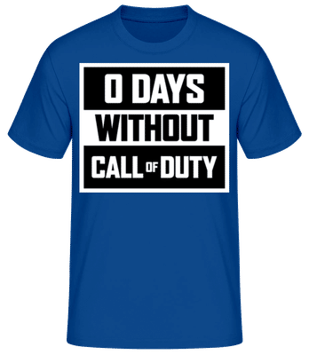 Zero Days Without Call Of Duty - Men's Basic T-Shirt - Royal blue - Front