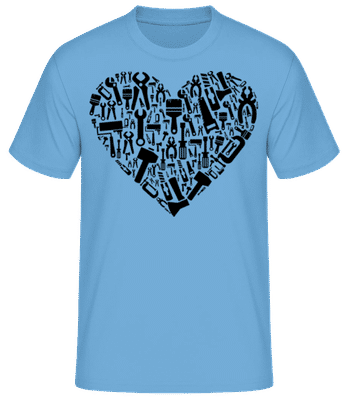 Love DIY Heart - Men's Basic T-Shirt - Light blue - Front