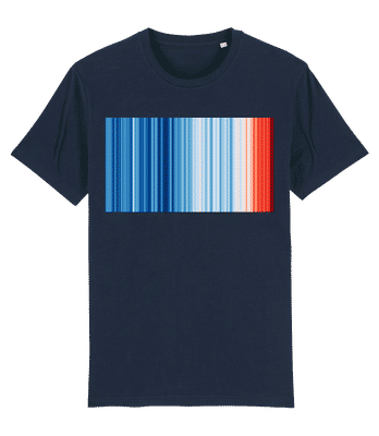 Klimastreifen - Männer Bio T-Shirt Stanley Stella 2.0 - Marine - Vorne