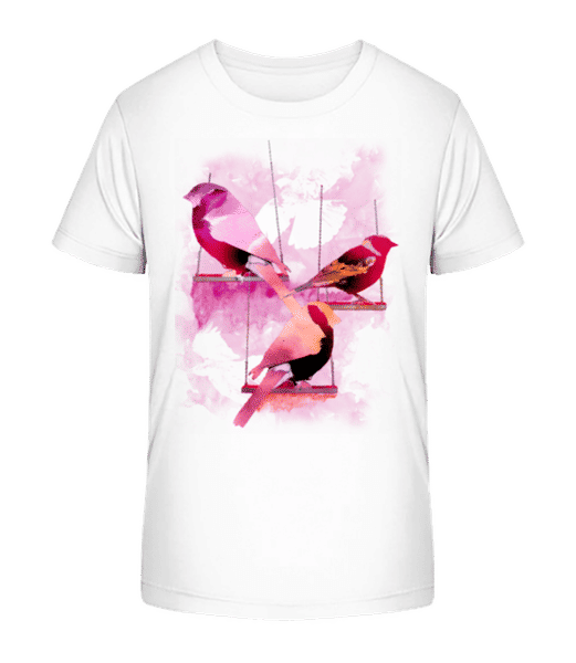 Aperçu: Sautes D'Oiseaux - T-shirt bio Enfant Stanley Stella 2.0 - Blanc - Devant