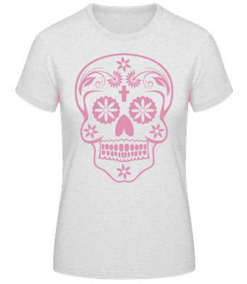 Día de los Muertos Skull - Women's Basic T-Shirt - Heather grey - Front