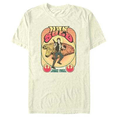 Star Wars - Han Solo Psychadelic - Men's T-Shirt - Cream - Front