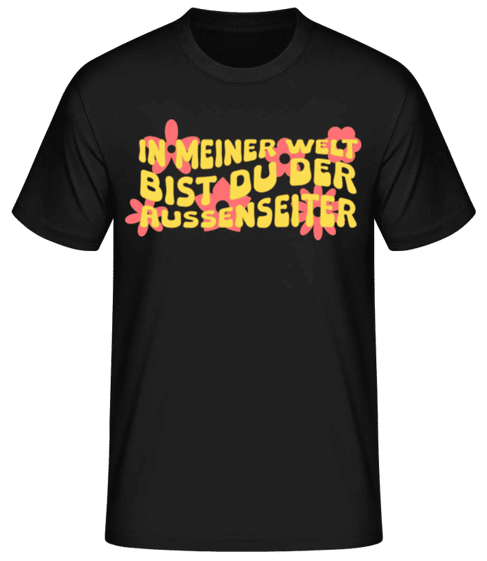 Vorschau: Du Der Aussenseiter - Männer Basic T-Shirt - Schwarz - Vorne