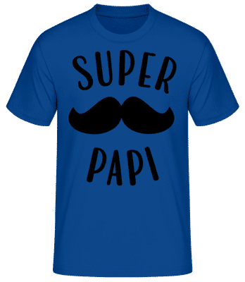 Super Papi - Männer Basic T-Shirt - Royalblau - Vorne
