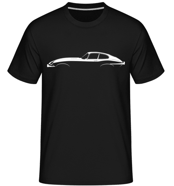 Aperçu: 'Jaguar E-Type' Silhouette -  T-Shirt Shirtinator homme - Noir - Devant