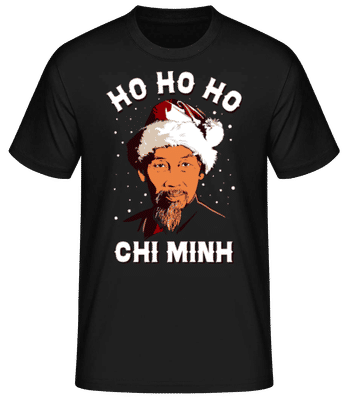 Ho Ho Ho Chi Minh - Männer Basic T-Shirt - Schwarz - Vorne