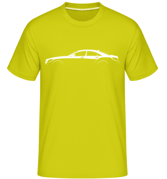 Preview: 'Mercedes-Benz CLS C257' Silhouette - Shirtinator Men's T-Shirt - Lime - Front