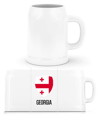 Georgia - Beer Mug - White - Front