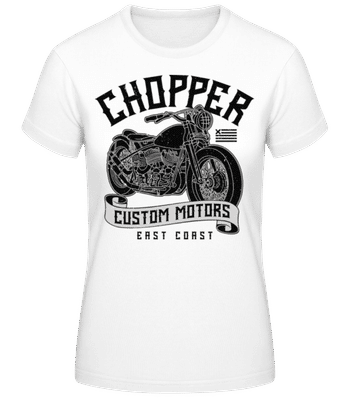 Chopper Custom Motors - Women's Basic T-Shirt - White - Front
