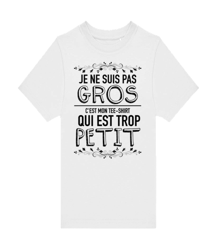Aperçu: Je Ne Suis Pas Gros - T-shirt homme B&C - Blanc - Devant