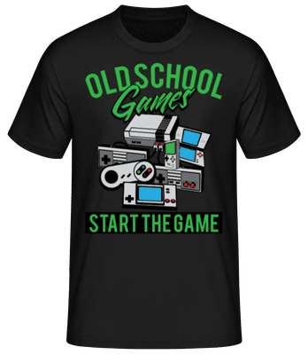 Oldschool Games - Männer Basic T-Shirt - Schwarz - Vorne