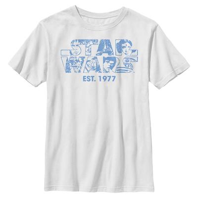 Star Wars - Skupina Logo Faces - Kids T-Shirt - White - Front