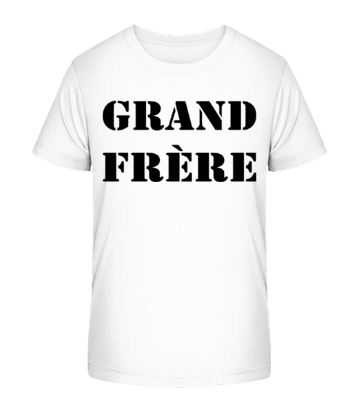 Grand Frère - T-shirt bio Enfant Stanley Stella 2.0 - Blanc - Devant