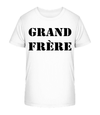 Grand Frère - T-shirt bio Enfant Stanley Stella 2.0 - Blanc - Devant