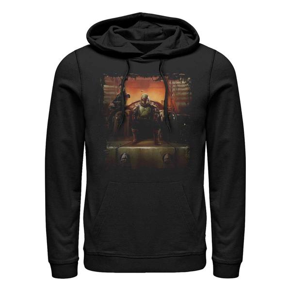 Vorschau: Star Wars - Book of Boba Fett - Skupina Boba Painterly Throne - Unisex Hoodie - Schwarz - Vorne