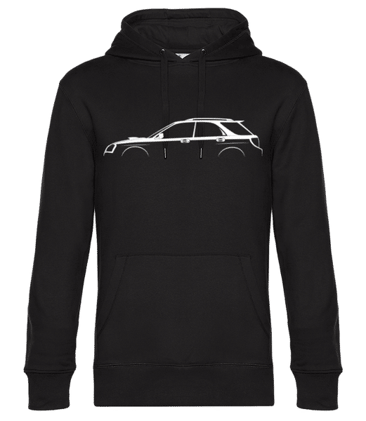 'Subaru Impreza WRX GG 2002' Silhouette - Unisex Premium Hoodie - Black - Front