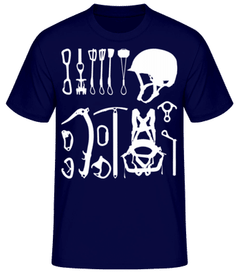 Kletterer Ausrüstung - Männer Basic T-Shirt - Marine - Vorne