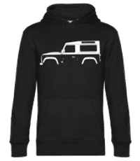 'Land Rover Defender 90' Silhouette - Men’s Standard Hoodie - Black - Front