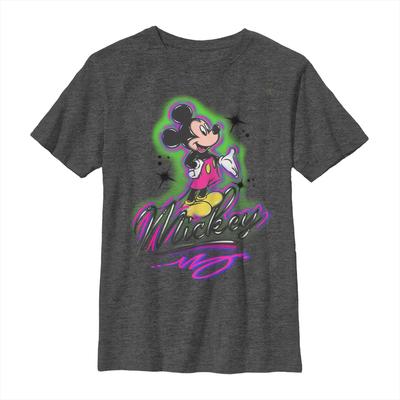 Disney - Mickey Mouse - Mickey Airbrush - Detské Tričko - Melírovo antracitová - Predné