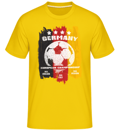 Football Germany -  T-Shirt Shirtinator homme - Jaune doré - Devant