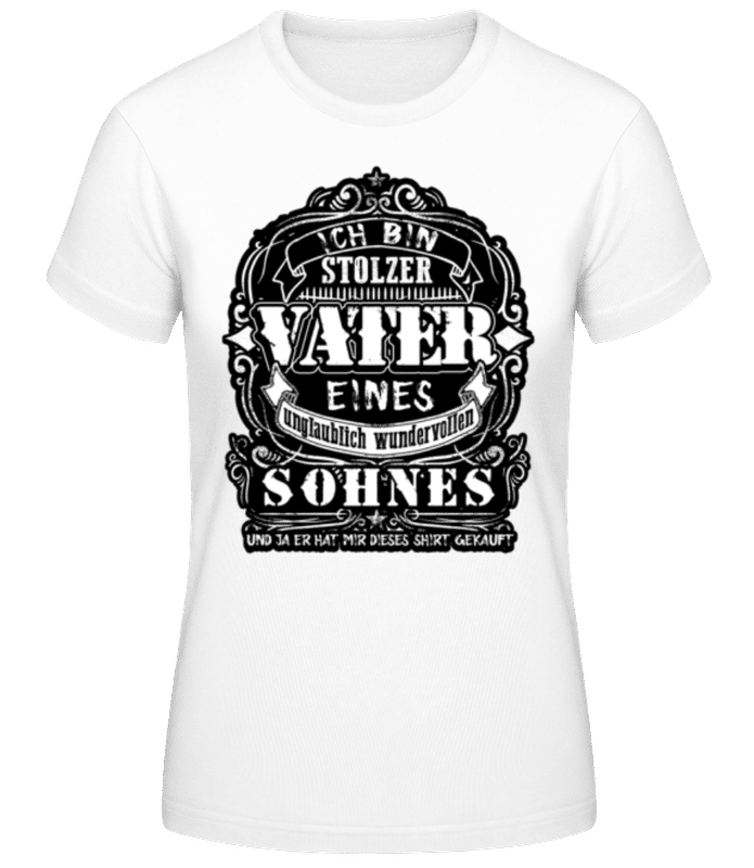 Vorschau: Ich Bin Stolzer Vater Schwarz - Frauen T-Shirt B&C - Weiß - Vorne
