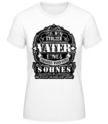 Ich Bin Stolzer Vater Schwarz - Frauen T-Shirt B&C - Weiß - Vorne