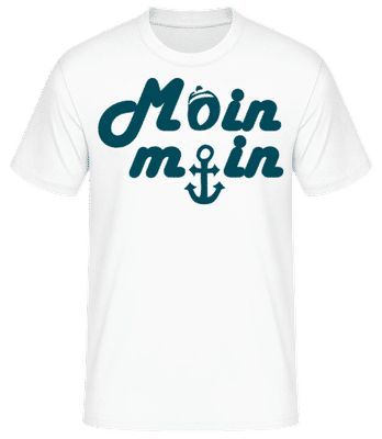 Moin Moin! - Männer Basic T-Shirt - Weiß - Vorne
