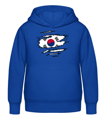 Ripped Flag South Korea - Kid's Hoodie - Royal blue - Front