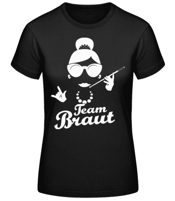 Team Braut - Frauen Basic T-Shirt - Schwarz - Vorne
