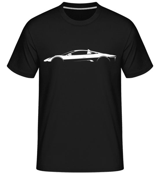 Aperçu: 'Jaguar C-X75' Silhouette -  T-Shirt Shirtinator homme - Noir - Devant