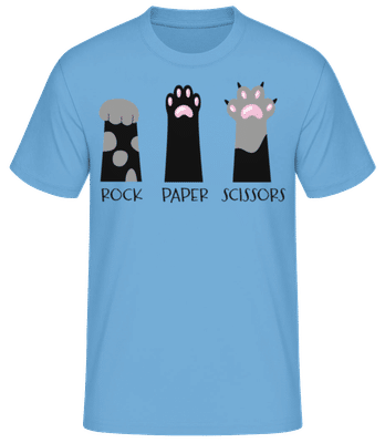 Rock Paper Scissors - T-shirt standard Homme - Bleu clair - Devant