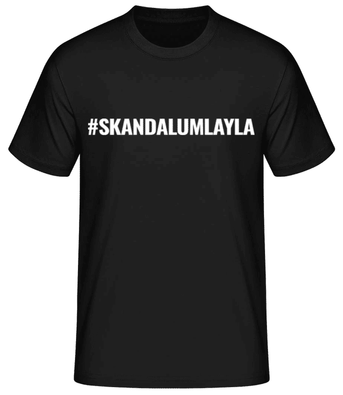 Vorschau: Skandal Um Layla - Männer Basic T-Shirt - Schwarz - Vorne