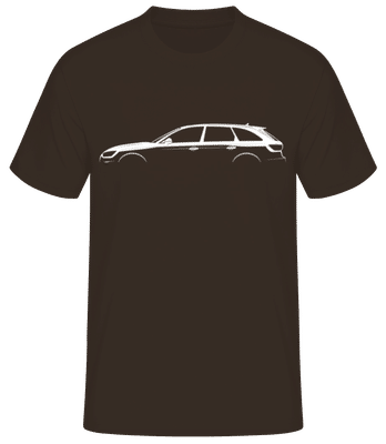 'Audi RS 4 Avant (B9)' Silhouette - Pánske basic tričko - Hnedá - Predné