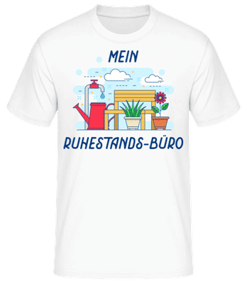 Mein Ruhestands-Büro - Männer Basic T-Shirt - Weiß - Vorne