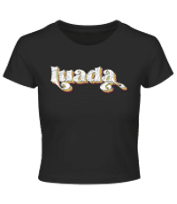 Luada - Crop T-Shirt - Schwarz - Vorne